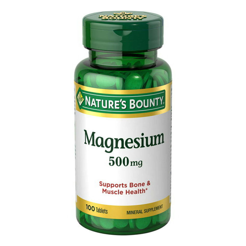Natures Bounty Generic Magnesium High Potency 500 Mg Tablets, 100 Ea